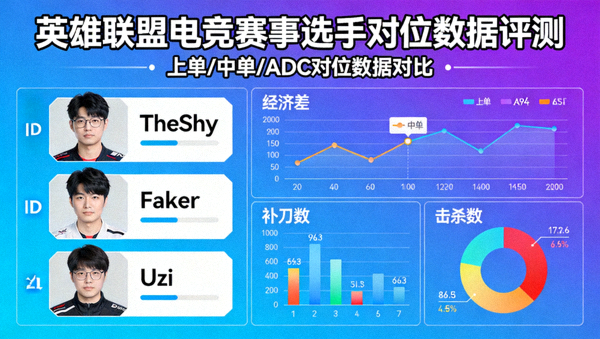 英雄联盟电竞赛事明星选手对位数据评测